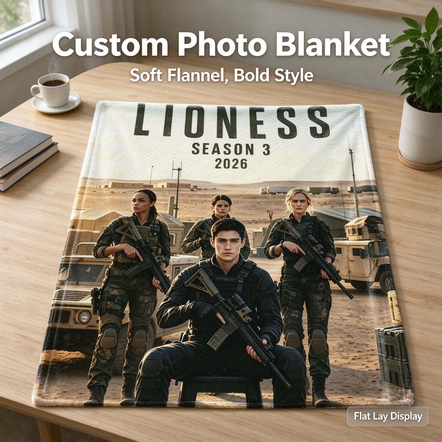Custom Photo Face Print Flannel Blanket Ultra Soft Anti Pilling Throw for Couch Bed Travel Ideal Personalized Keepsake