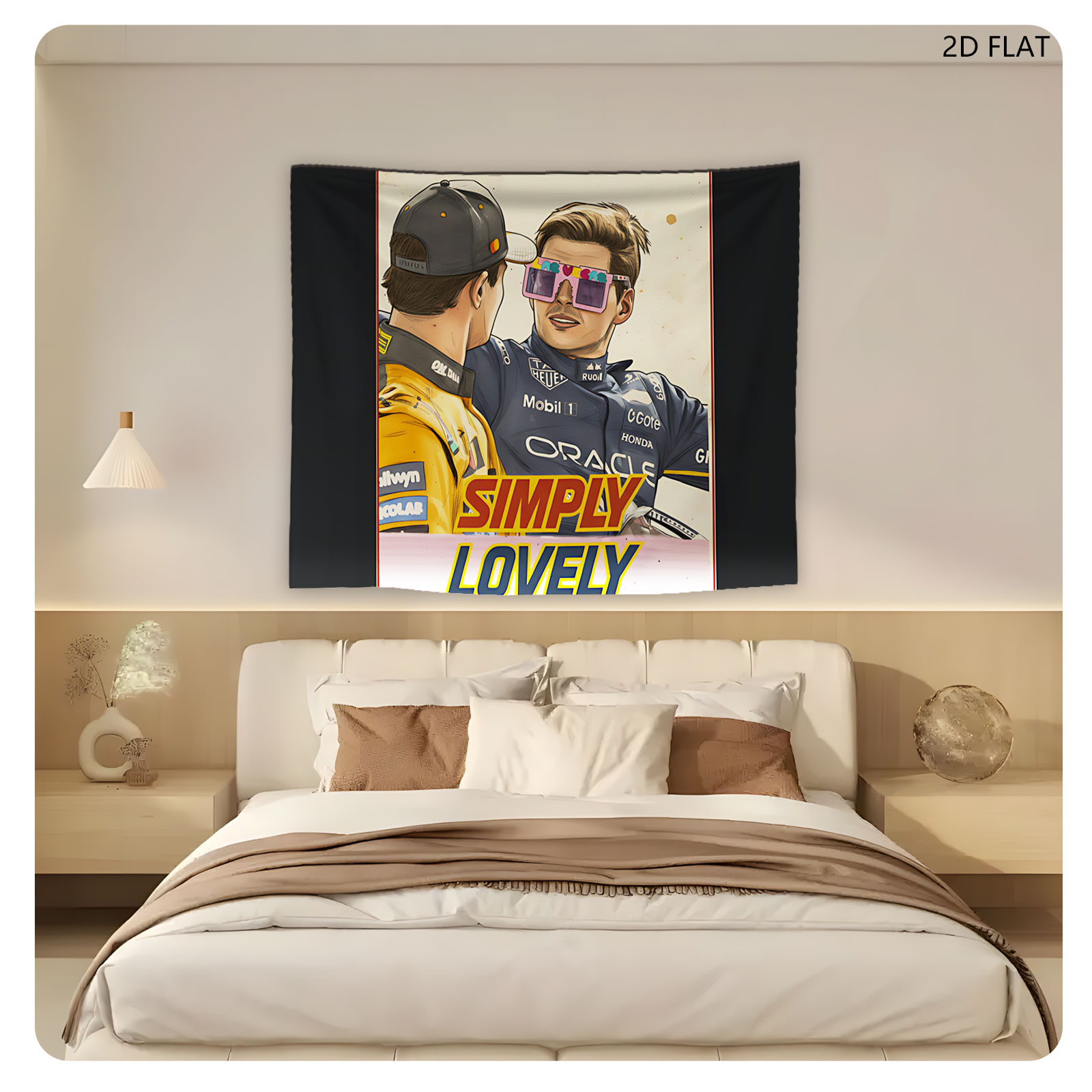 Max Verstappen and Lando Norris in Racing Gear, 