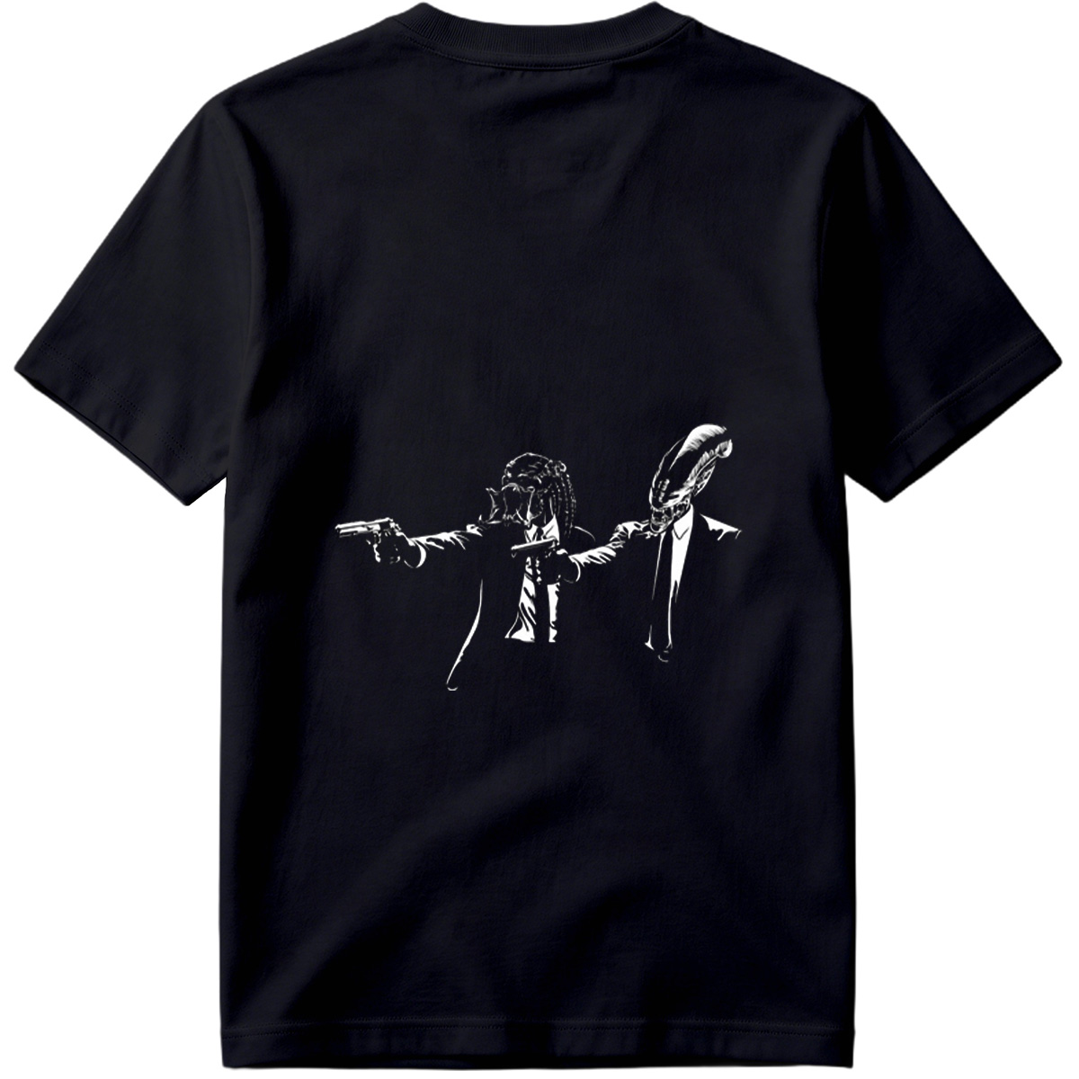 Predator and Alien in Suits with Pistols - Tee