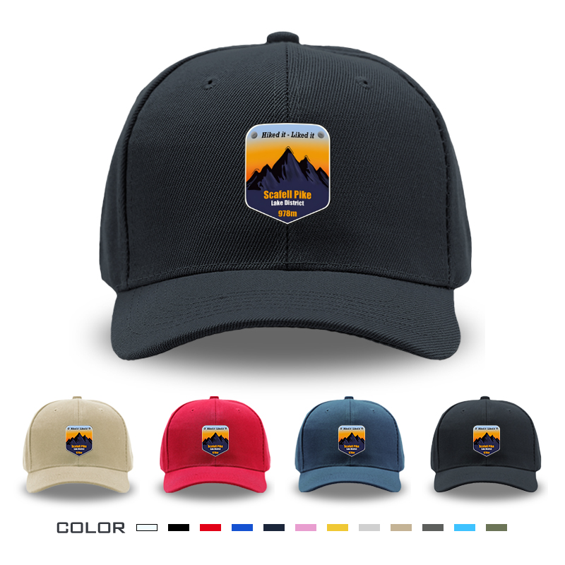 1pc New Baseball Cap with Scafell Pike Mountain Print and 