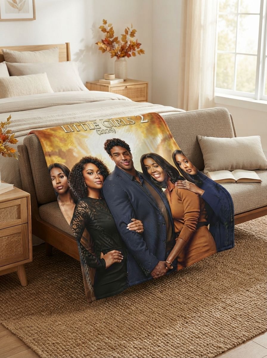 Custom Photo Flannel Blanket Personalized Family Portrait Throw Blanket Ultra Soft Anti-Pilling Cozy Fleece Bed Sofa