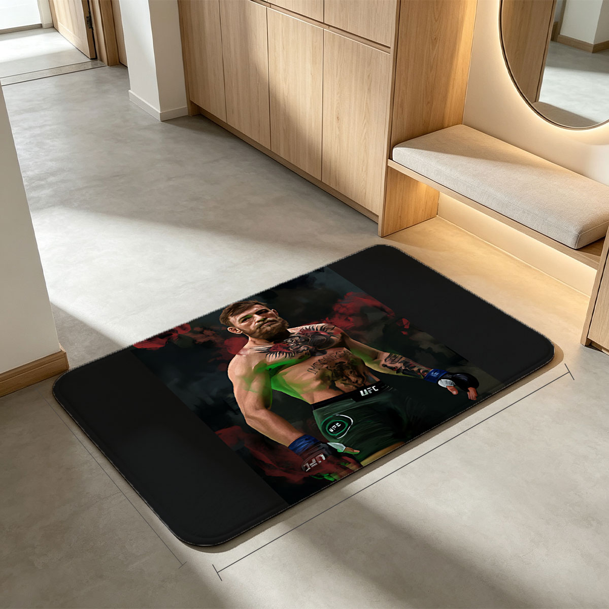 Conor McGregor UFC Fighter Portrait - Flannel floor mat