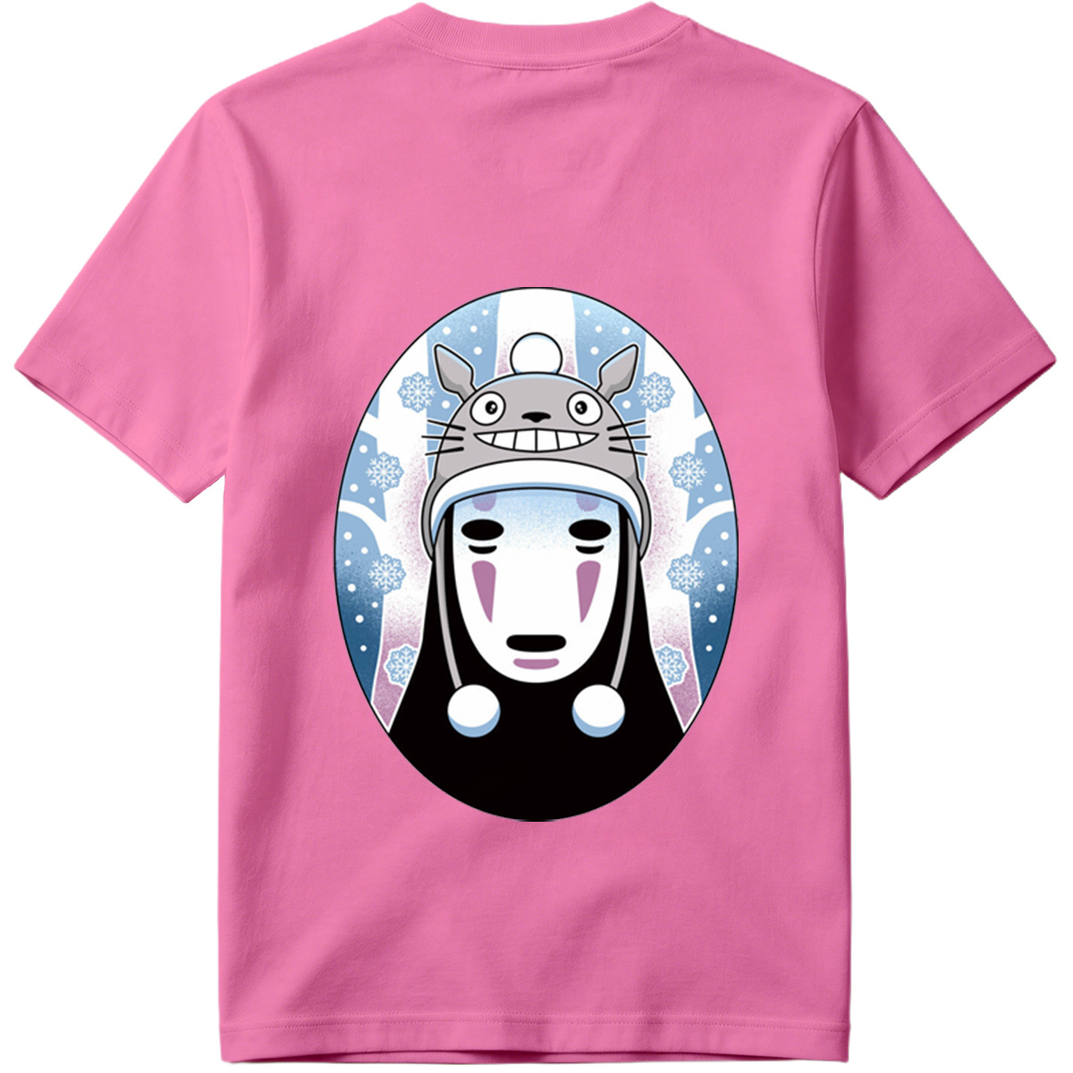 Totoro and No-Face Winter Fusion - Tee