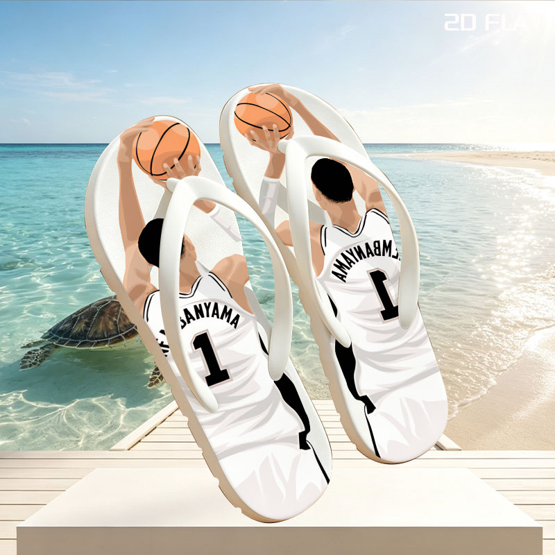 Wembanyama Shooting Basketball, Player #1 in Action -  flip-flops