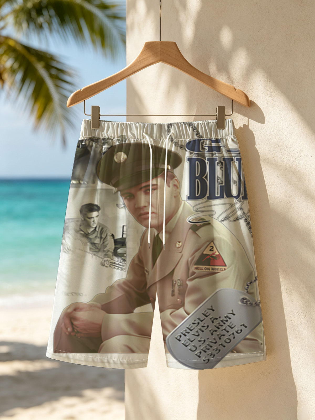 Elvis Presley in G.I. Blues: Army Private, Hell on Wheels -  Beach shorts