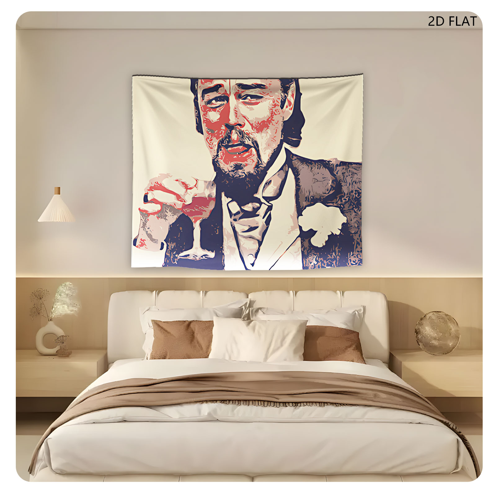 Leonardo DiCaprio as Jay Gatsby holding a cocktail - Tapestry