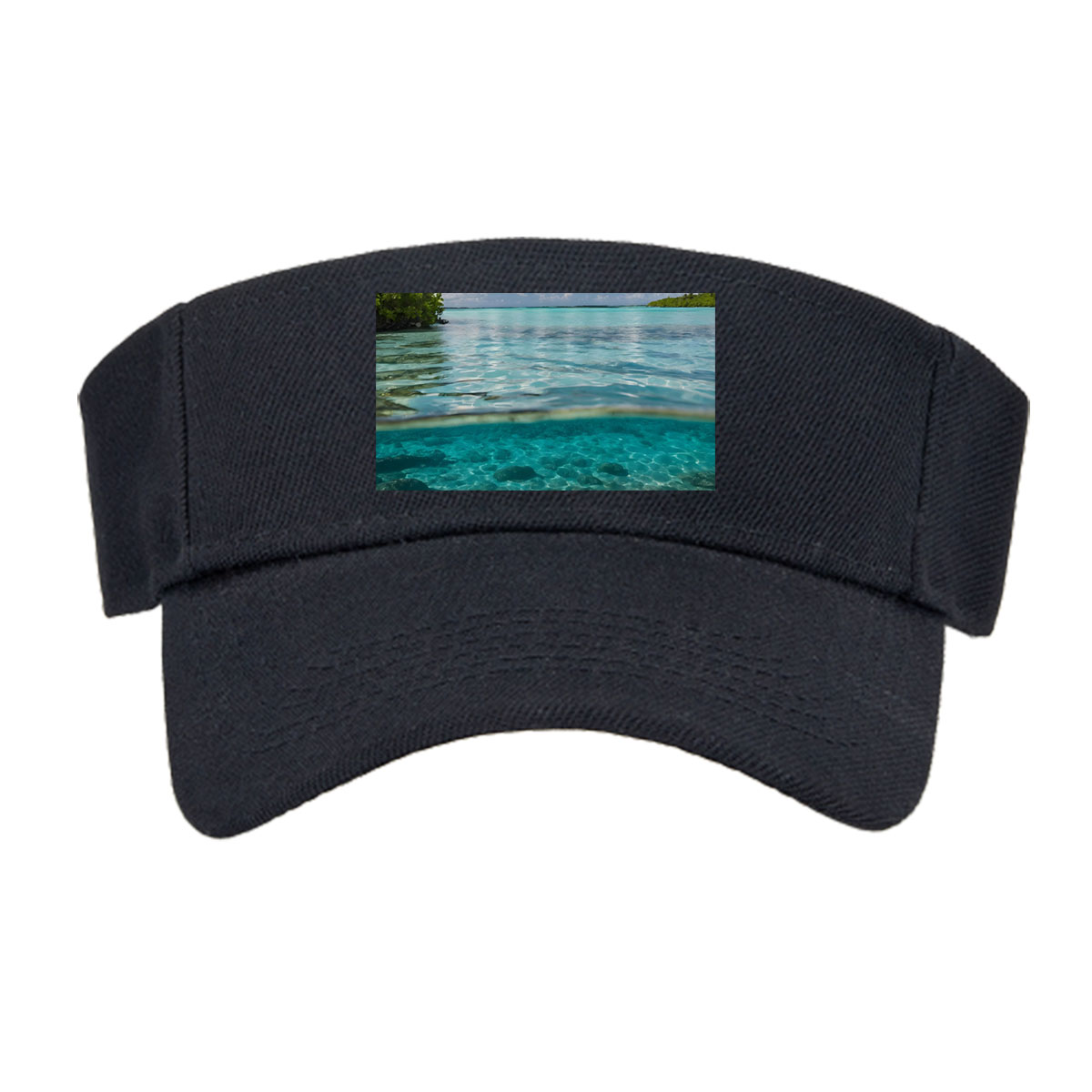 Crystal Clear Waters and Palm Trees in Paradise -  Visor cap