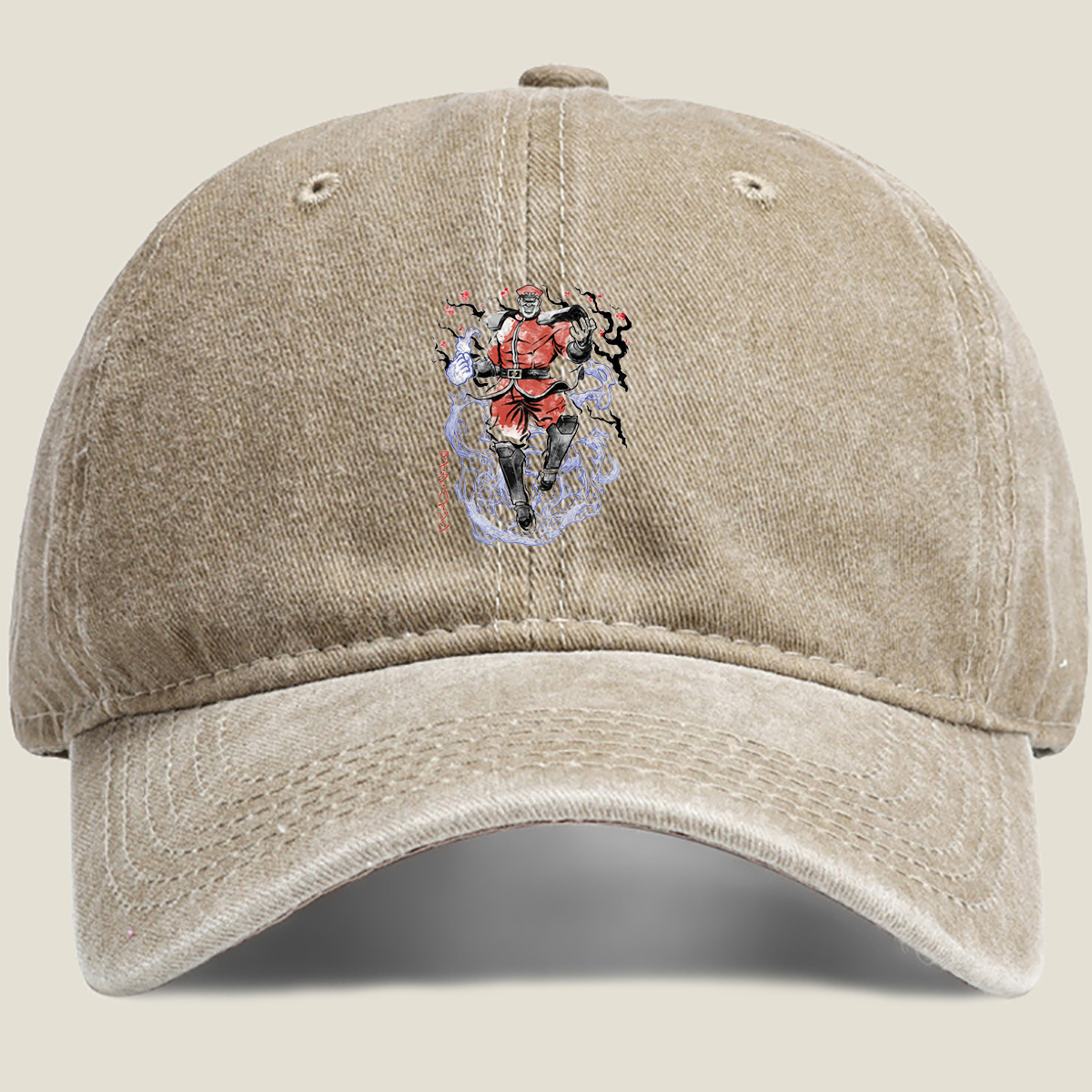 M. Bison from Street Fighter - Washed Denim - Baseball Cap