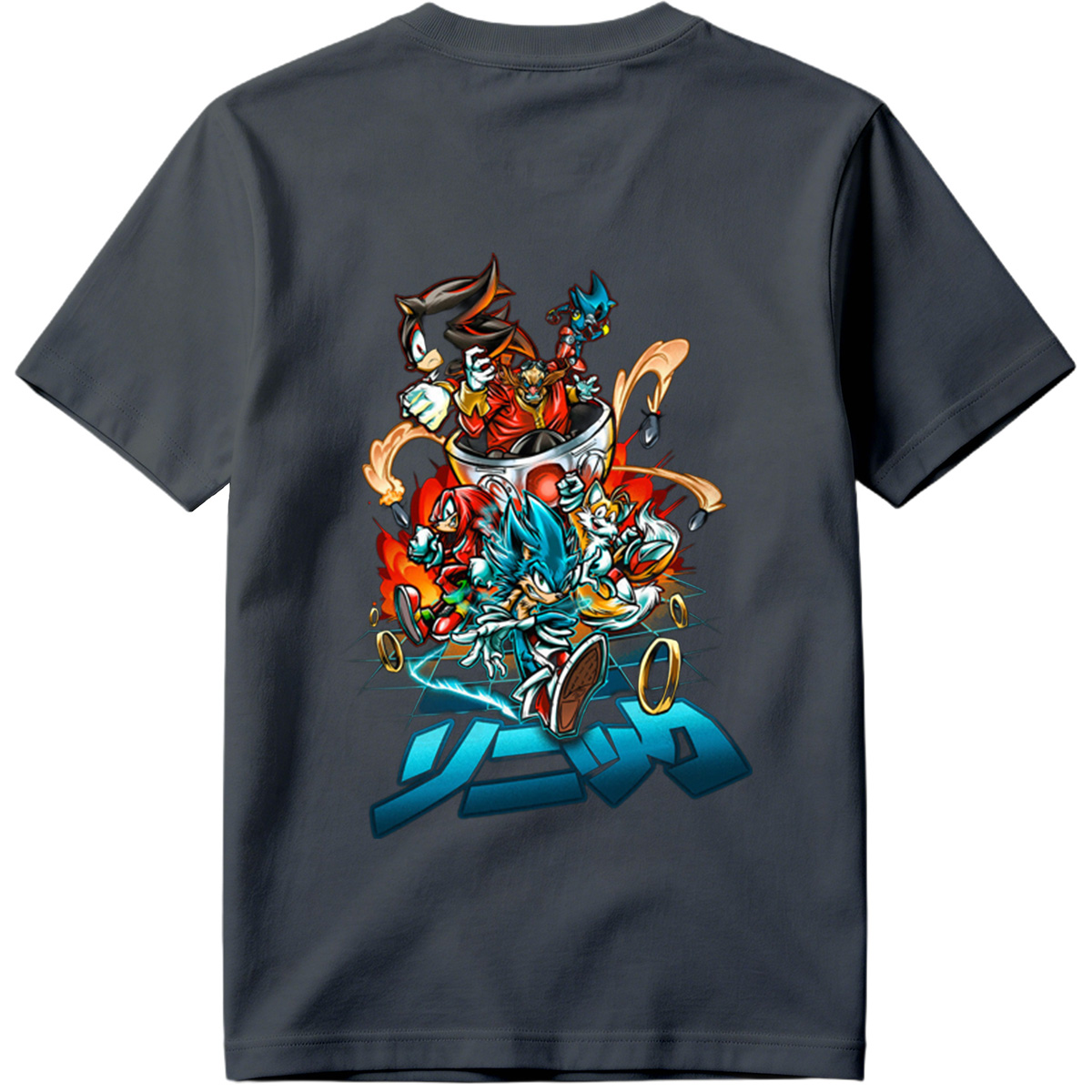 Sonic the Hedgehog: Sonic, Shadow, Knuckles, Tails, and Silver in Action - Tee