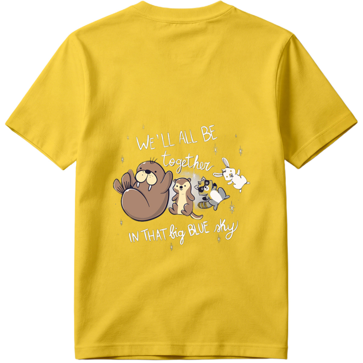 We'll All Be Together in That Big Blue Sky - Otter, Raccoon, Rabbit, and Squirrel - Tee