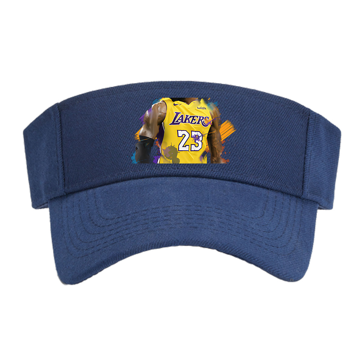 LeBron James in Lakers Jersey, Number 23, Dynamic Artwork -  Visor cap