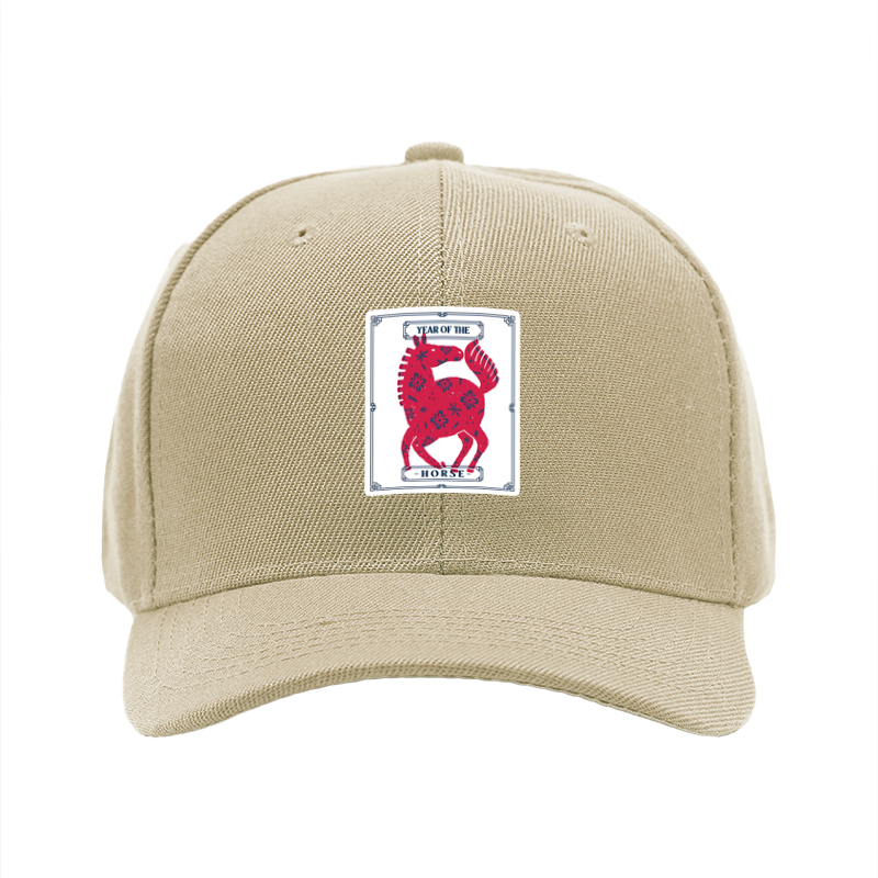 1pc New Baseball Cap Year of the Horse Print Design Unisex Adjustable Hat for Outdoor Activities and Casual Wear Suitable for Adults