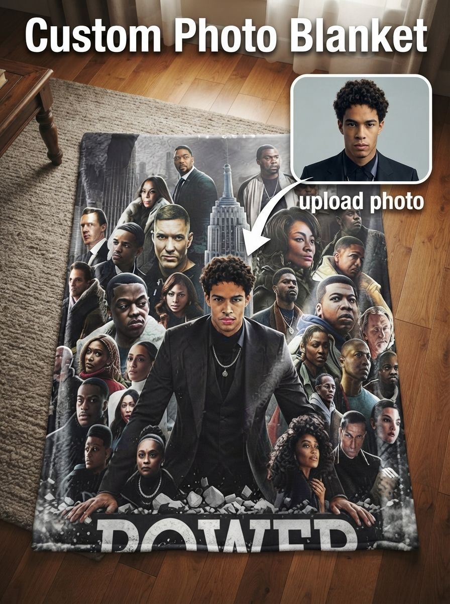 Custom Photo Flannel Throw Blanket Personalized Face Collage Portrait Soft Fleece Cover for Sofa Bed Couch