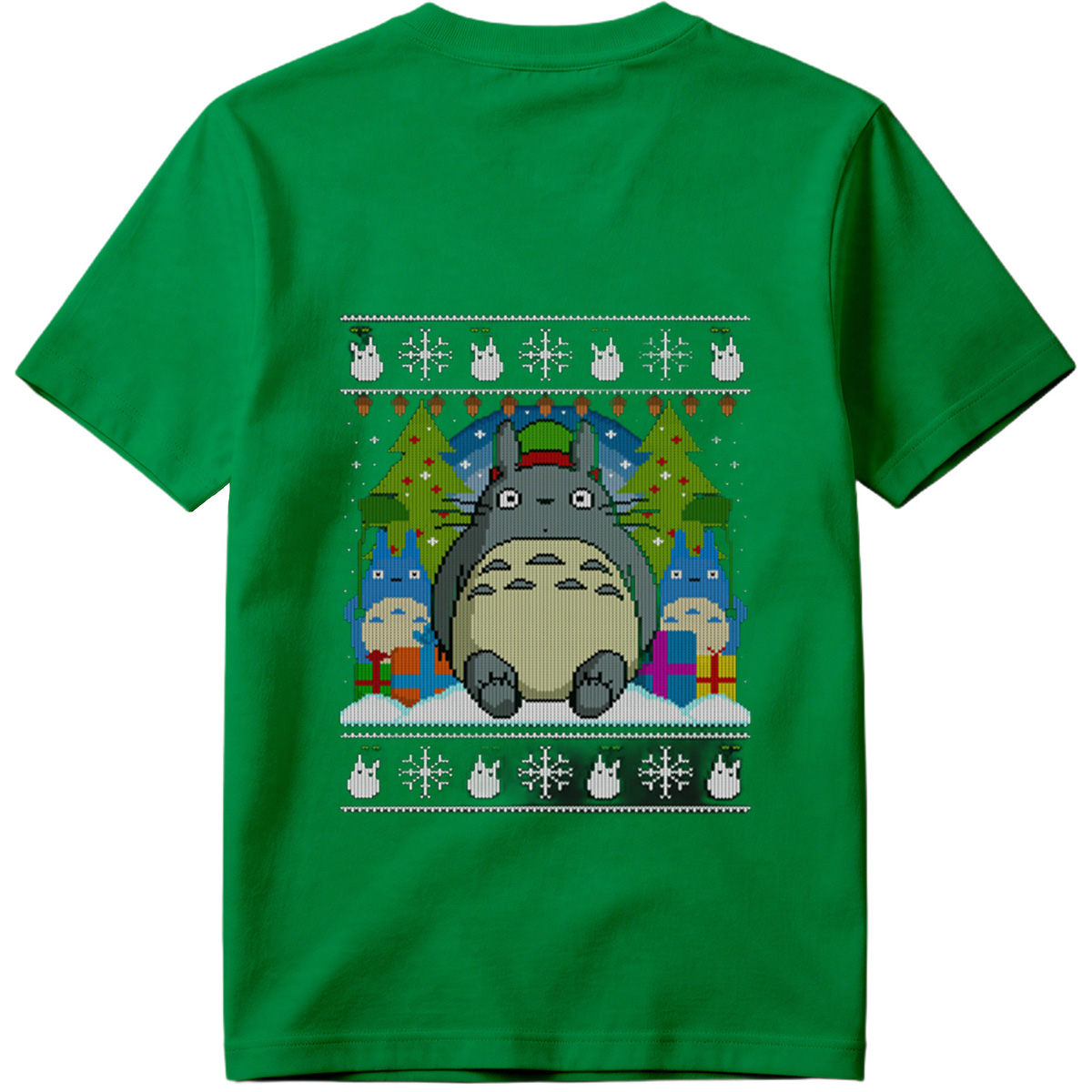Totoro Christmas Sweater Design - Tee