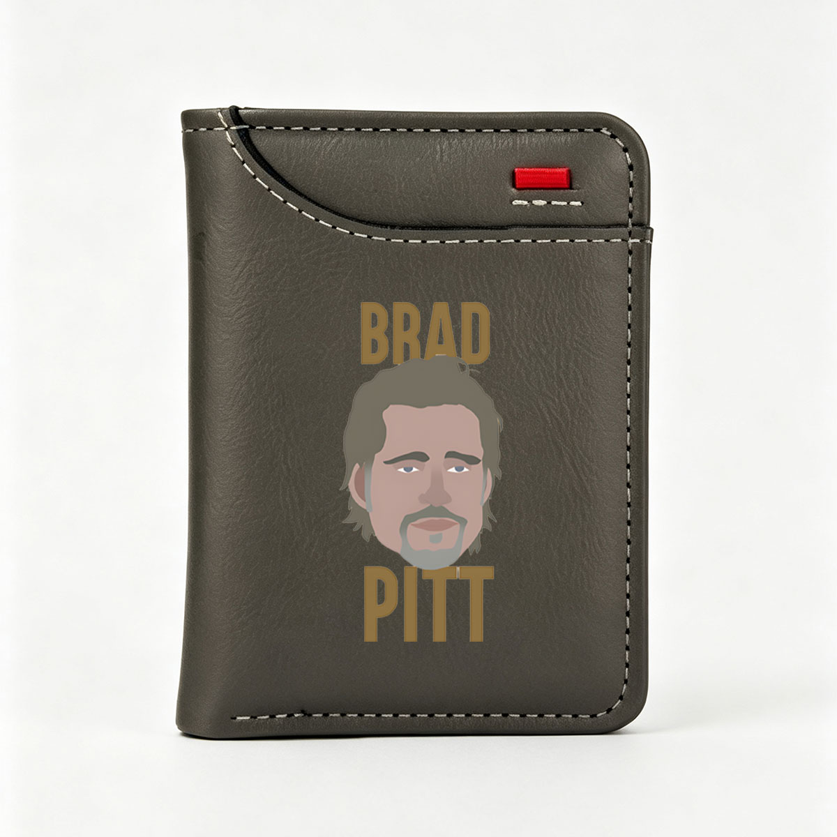 Brad Pitt Portrait Art - Vertical Style Wallet