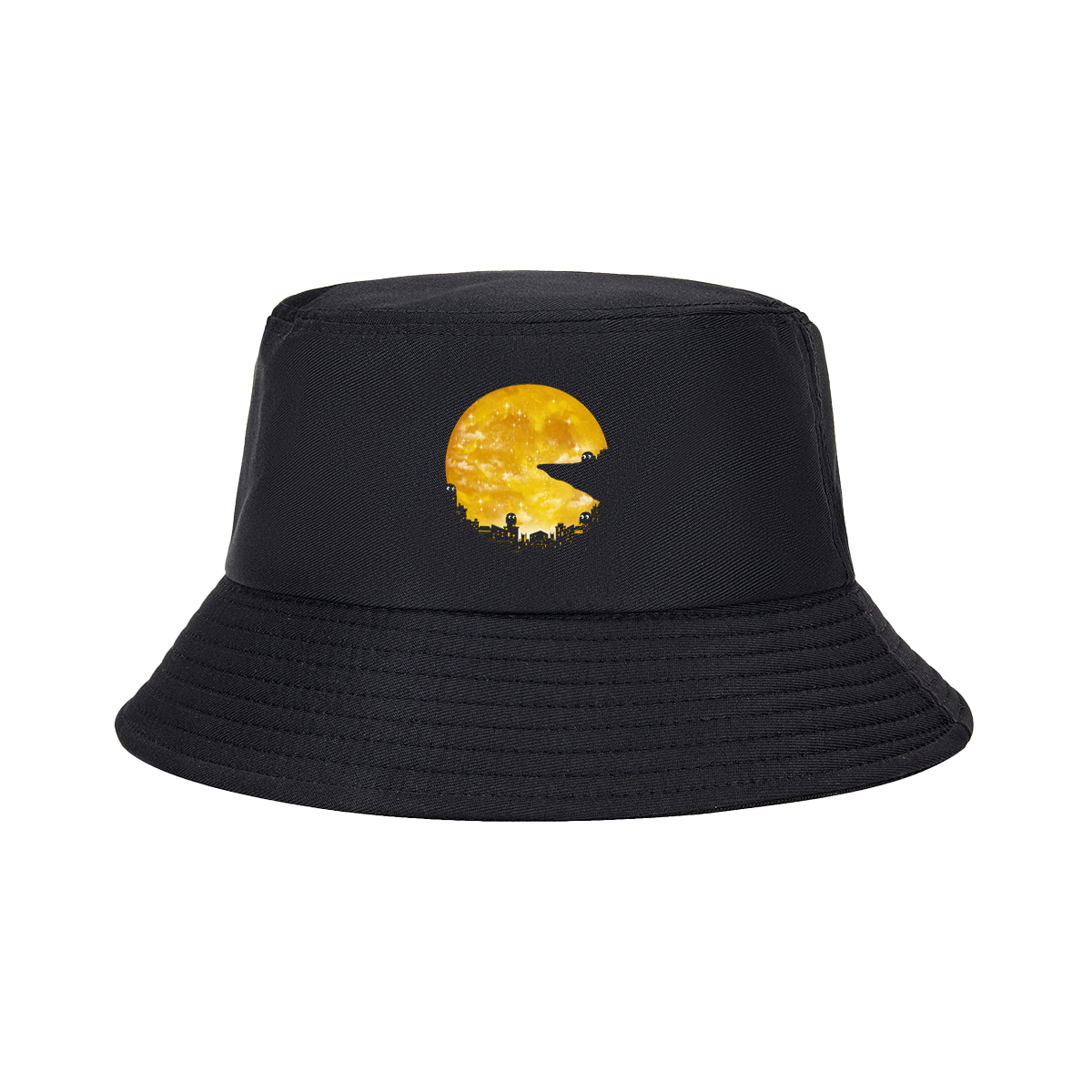 Pac-Man Cityscape Under the Moon - Fisherman's Hat