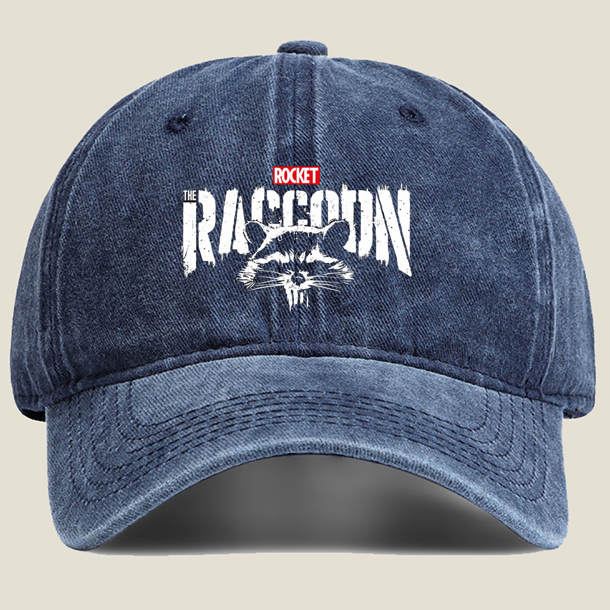 Rocket Raccoon - Washed Denim - Baseball Cap