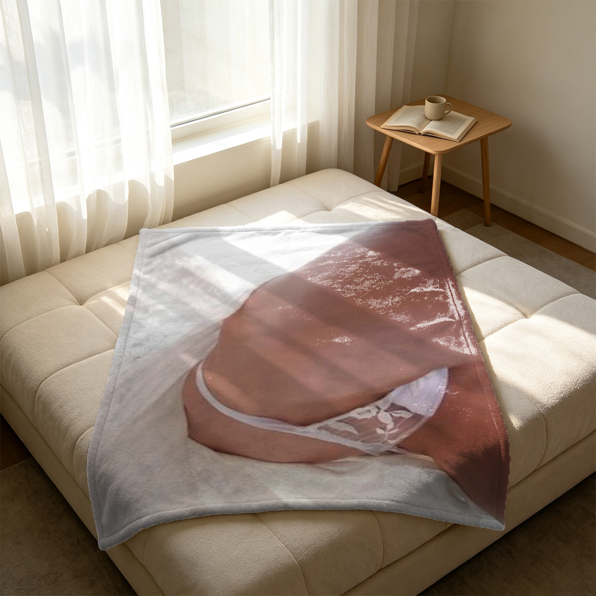 Miu Shiranui Nude Lemon Earrings Outdoor Portrait - Blanket