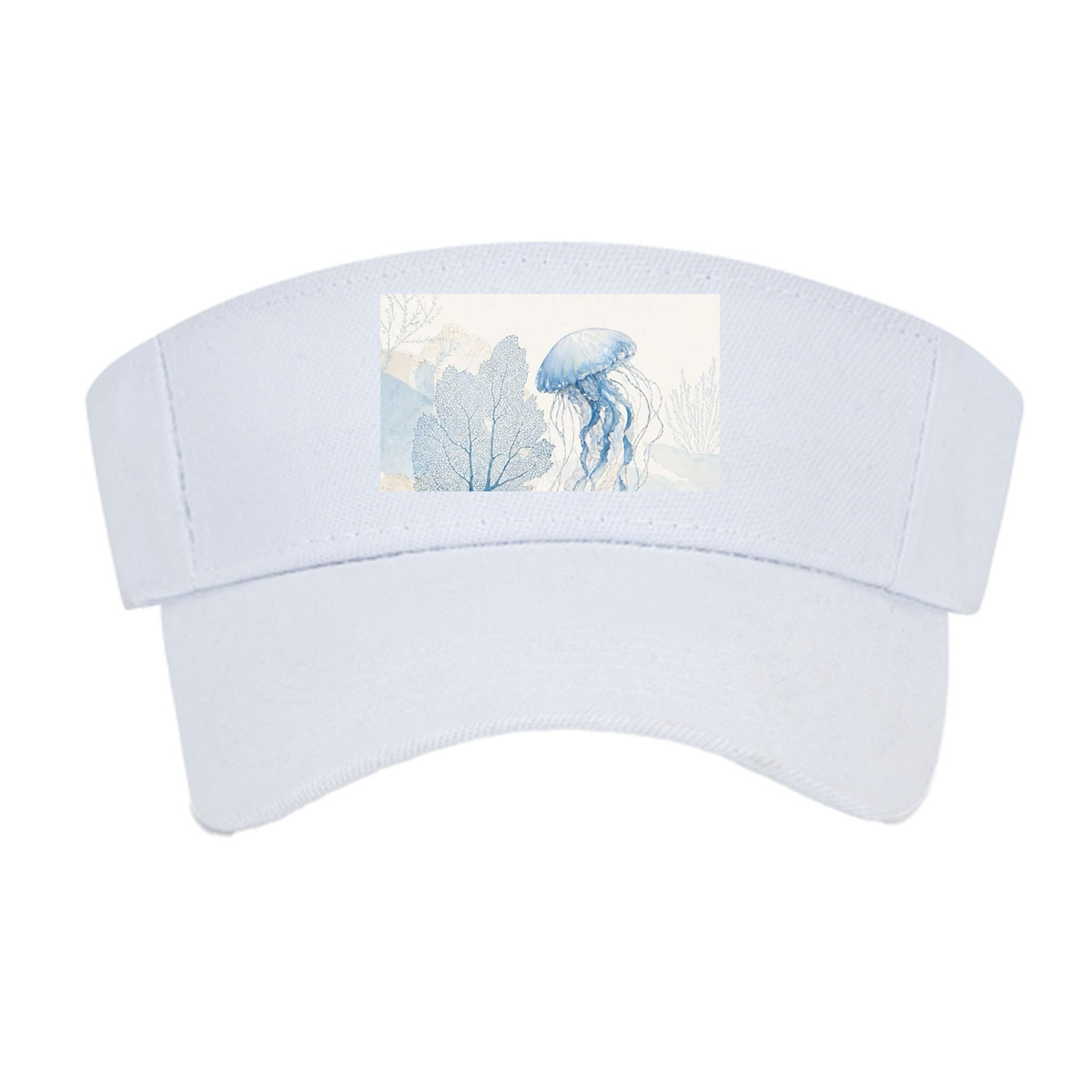 Underwater Serenity with Jellyfish and Seashells -  Visor cap
