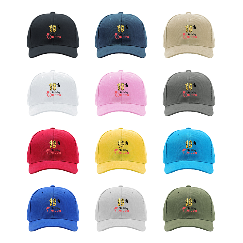 1pc New Leopard Print 18th Birthday Queen Baseball Cap Adjustable Unisex Hat for Party Celebration Adults Fashion Statement Accessory