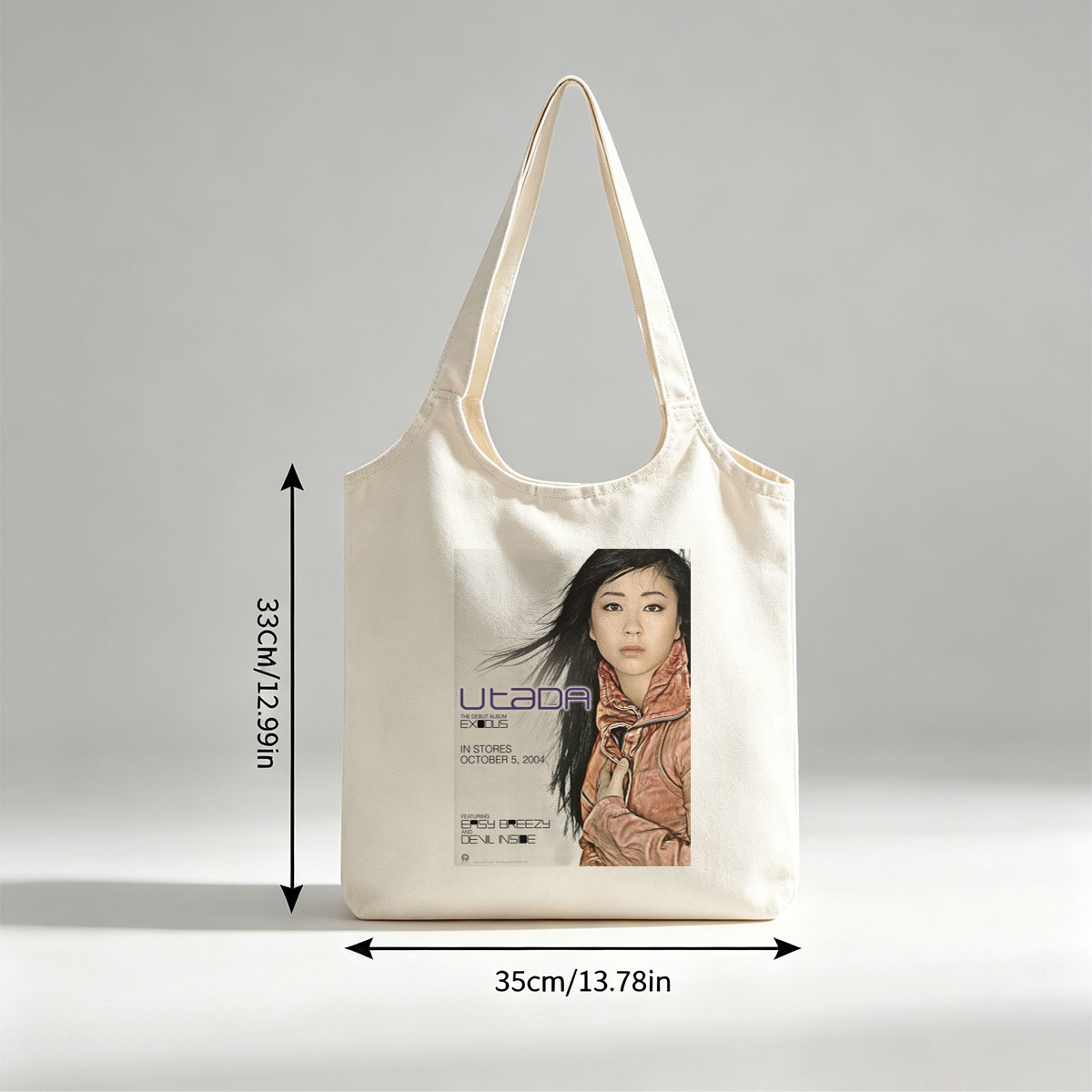Utada Hikaru on Album Cover for Exodus Debut Release in 2004 - Canvas shoulder bags/