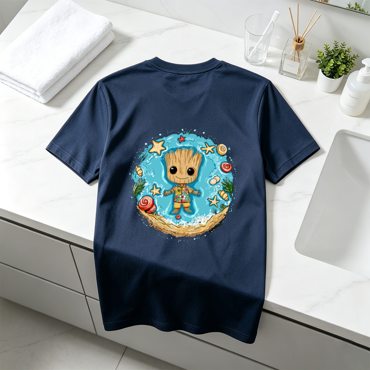Guardians of the Galaxy - Baby Groot at the Beach - Tee