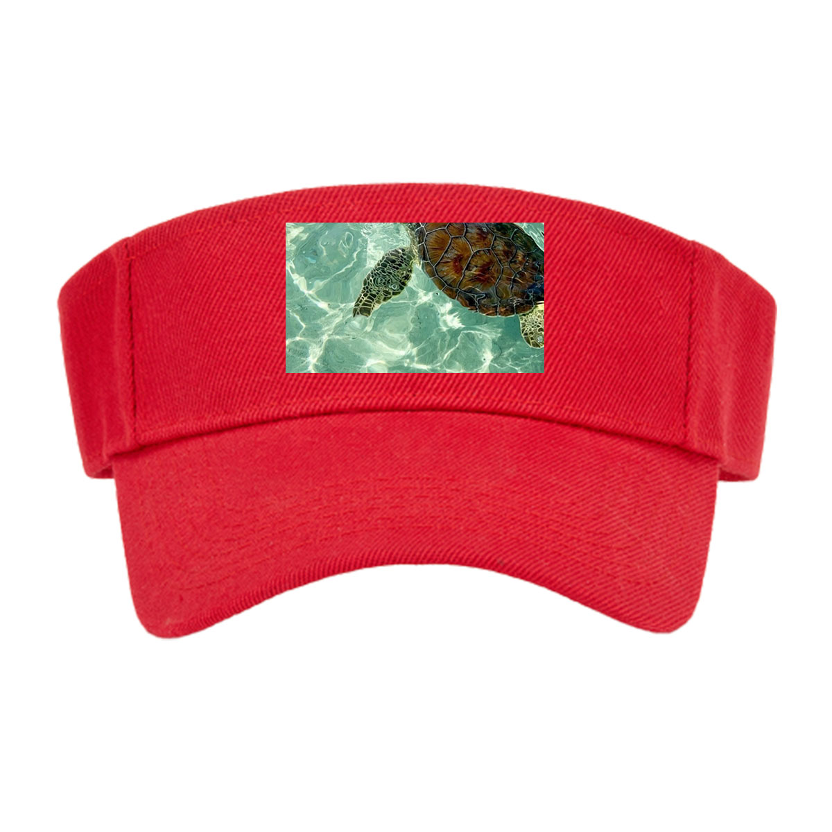 Sea Turtle Swimming in Clear Turquoise Water -  Visor cap