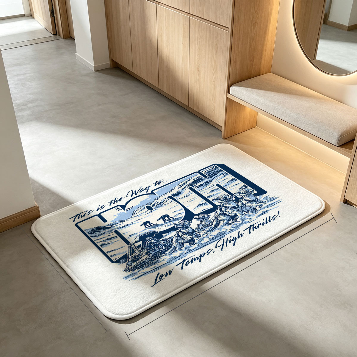 Star Wars: Snowspeeder & Tauntauns - Low Temps, High Thrills! - Flannel floor mat