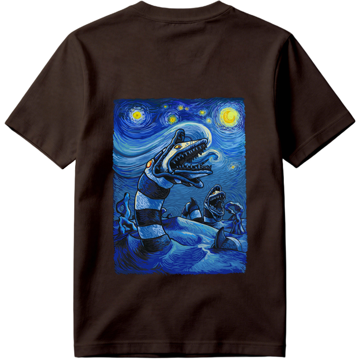 Starry Night with Sea Monsters - Tee