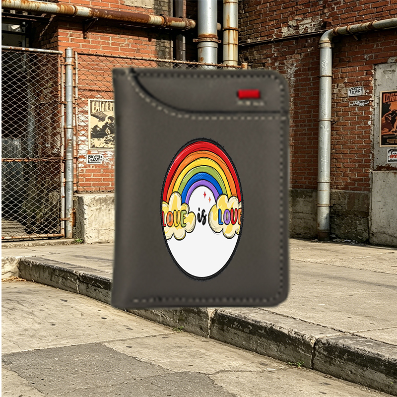 Unisex Vertical Wallet with Rainbow Love is Love Print | Stylish RFID Blocking Money Clip for Daily Use, Travel, and Everyday Carry | Perfect Gift for LGBTQ+ Allies, Pride Supporters, and Inclusive Lifestyle Enthusiasts