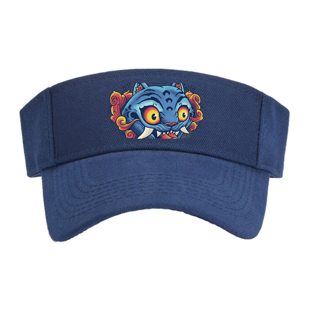 Blue Tiger with Bell and Envelope in Mouth -  Visor cap