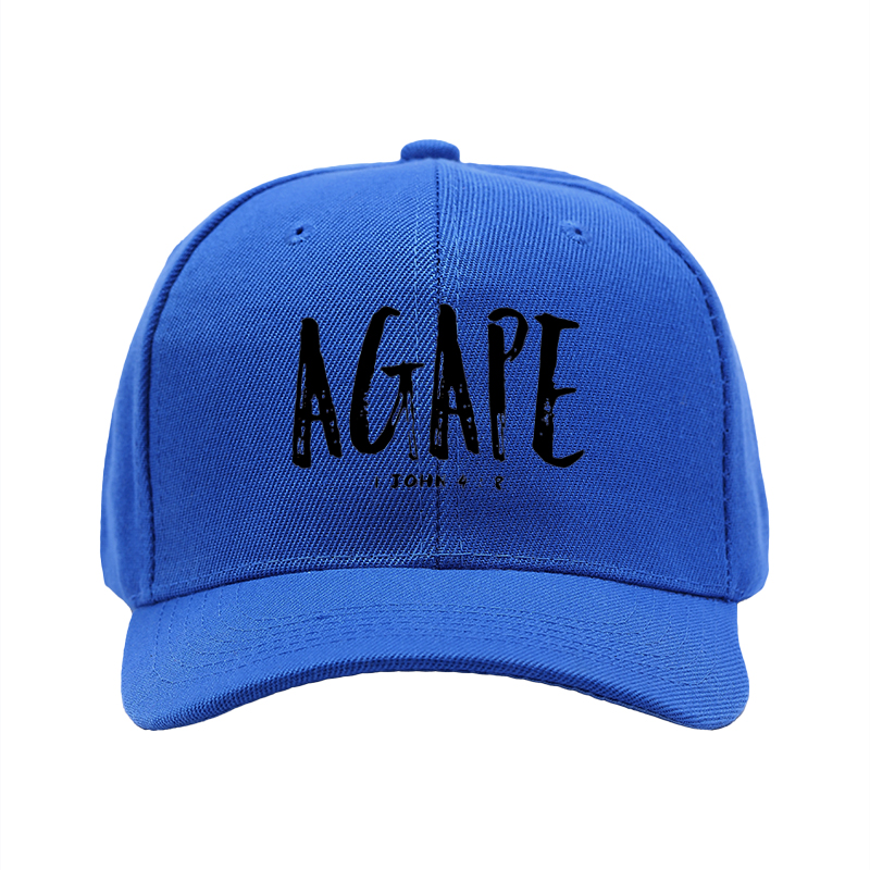 1pc New Baseball Cap AGAPE 1 JOHN 4:8 Print Unisex Adjustable Size Outdoor Casual Wear for Adults and Teens