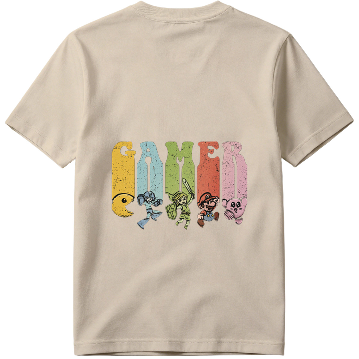 Gamer: Pac-Man, Mega Man, Zelda, Mario, Kirby - Tee