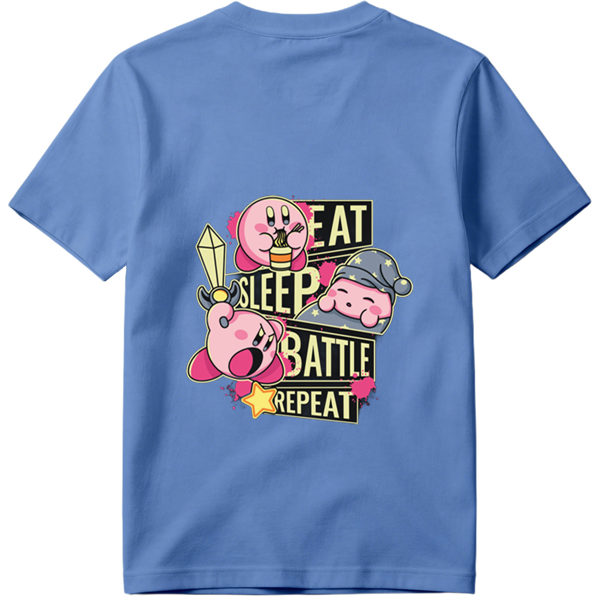 Kirby: Eat, Sleep, Battle, Repeat - Tee
