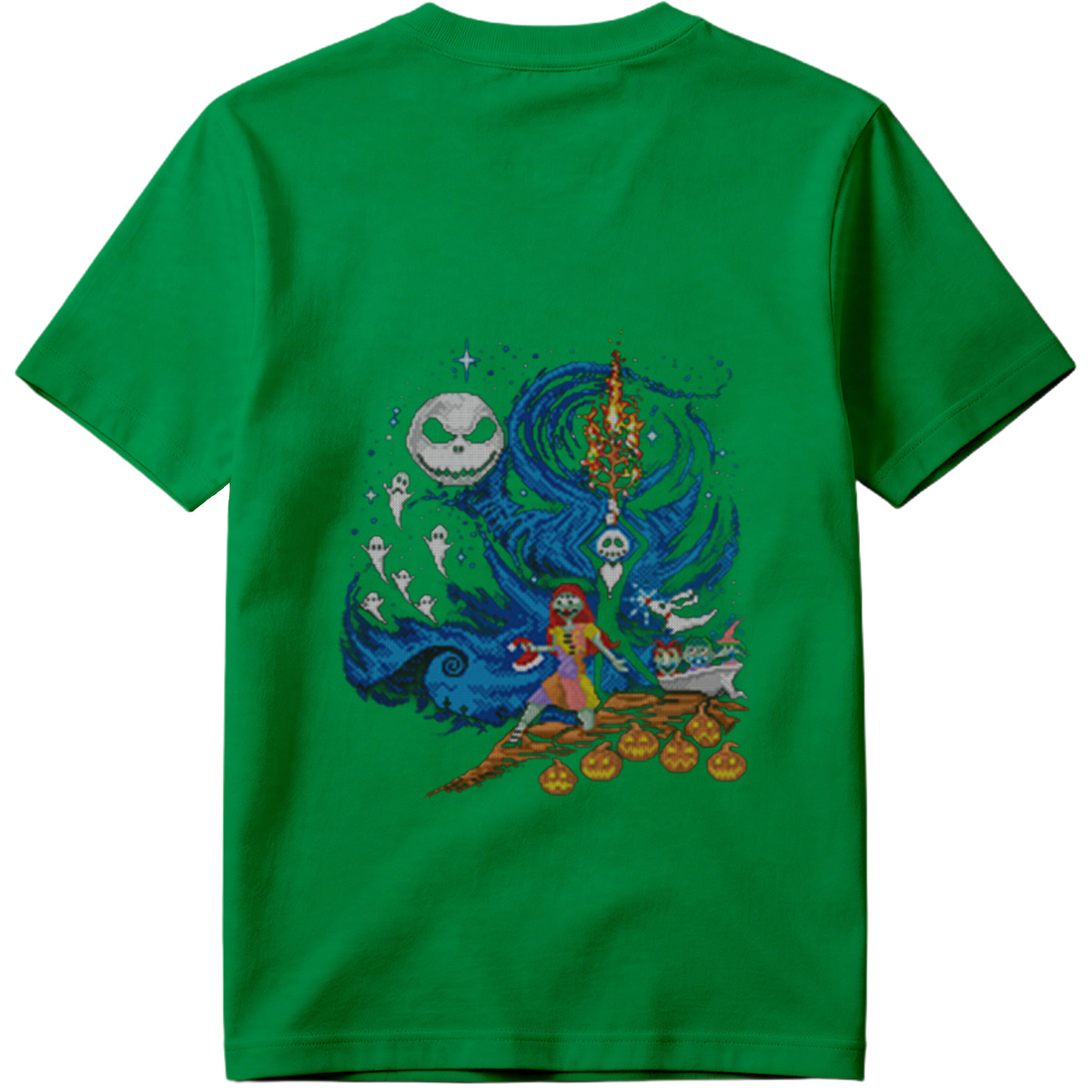 The Nightmare Before Christmas: Jack Skellington and Sally in a Magical Night Scene - Tee