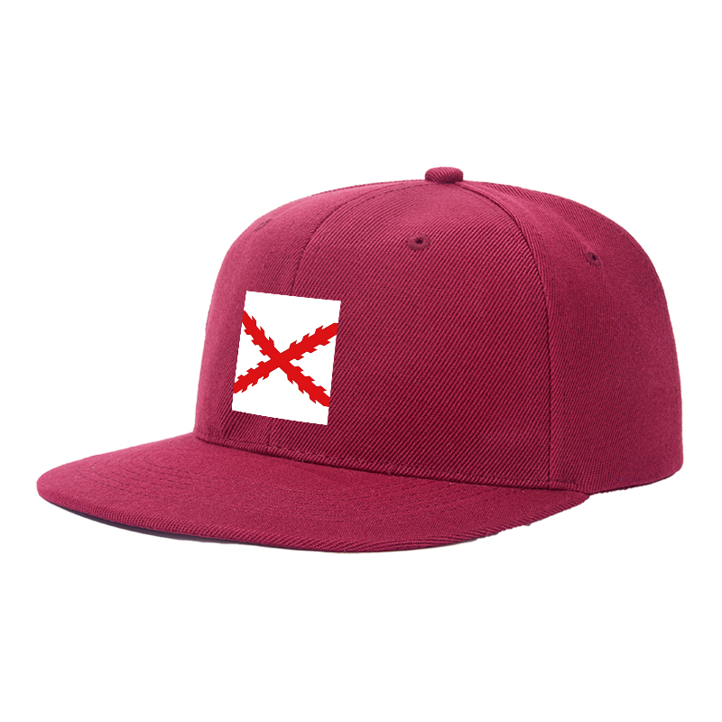 Flat Brim Baseball Cap Red Cross Lightning Print Streetwear Underground Skate Style for Basketball Court Skate Park Urban Scene Skaters Rappers Streetwear Enthusiasts
