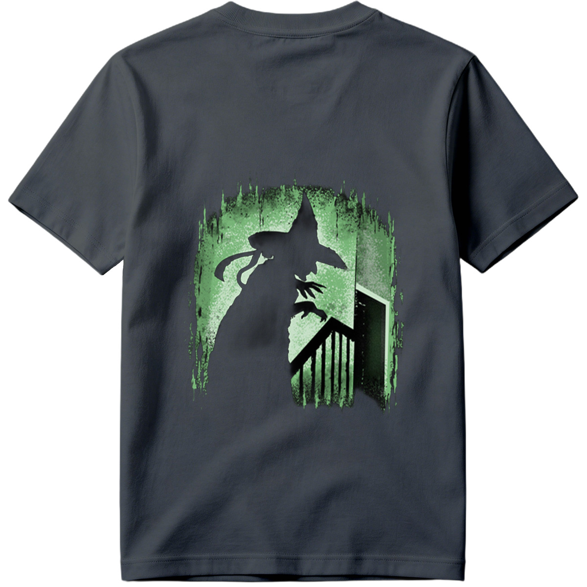 Witch Silhouette in Green Glow - Tee