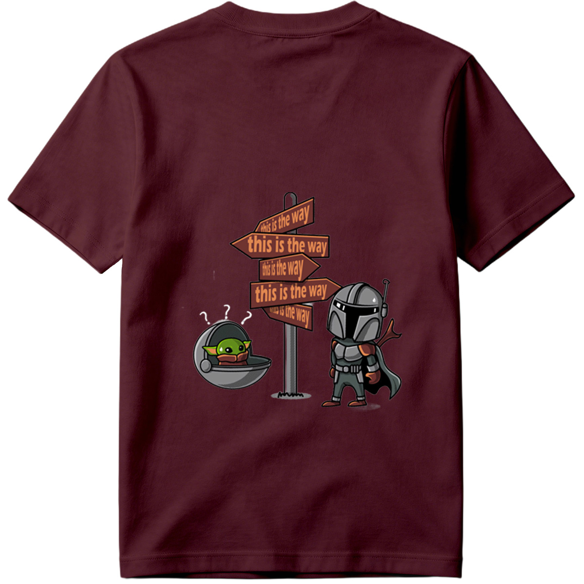 The Mandalorian and Grogu at Crossroads Sign - Tee