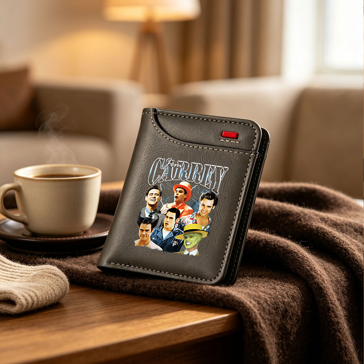 Jim Carrey: Iconic Roles from The Mask, Ace Ventura, and More - Vertical Style Wallet
