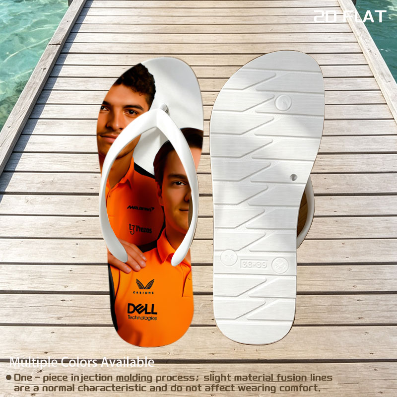 McLaren F1 Drivers in Team Polos, Featuring Dell and Tezos Sponsorship -  flip-flops