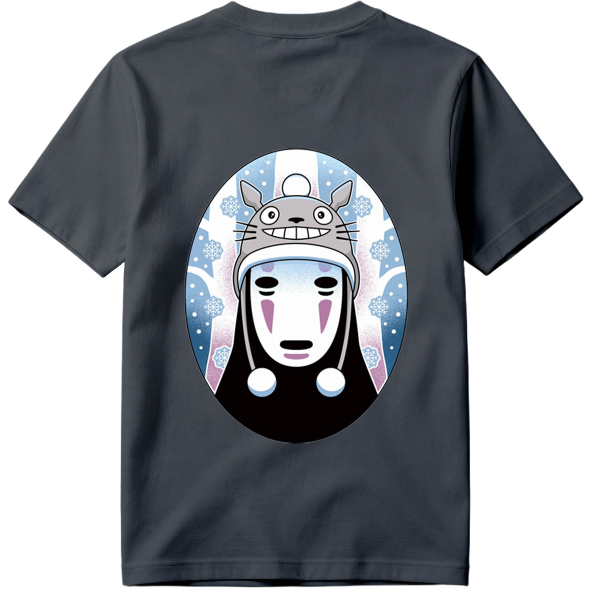 Totoro and No-Face Winter Fusion - Tee