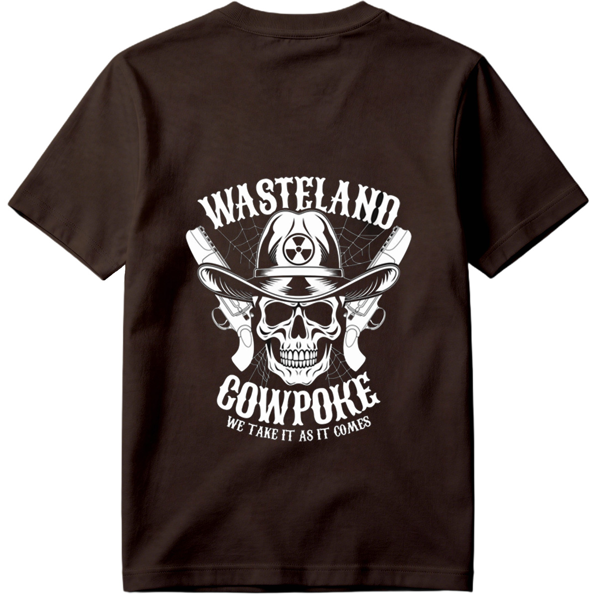 Wasteland Cowpoke: Skull with Cowboy Hat and Revolvers - Tee