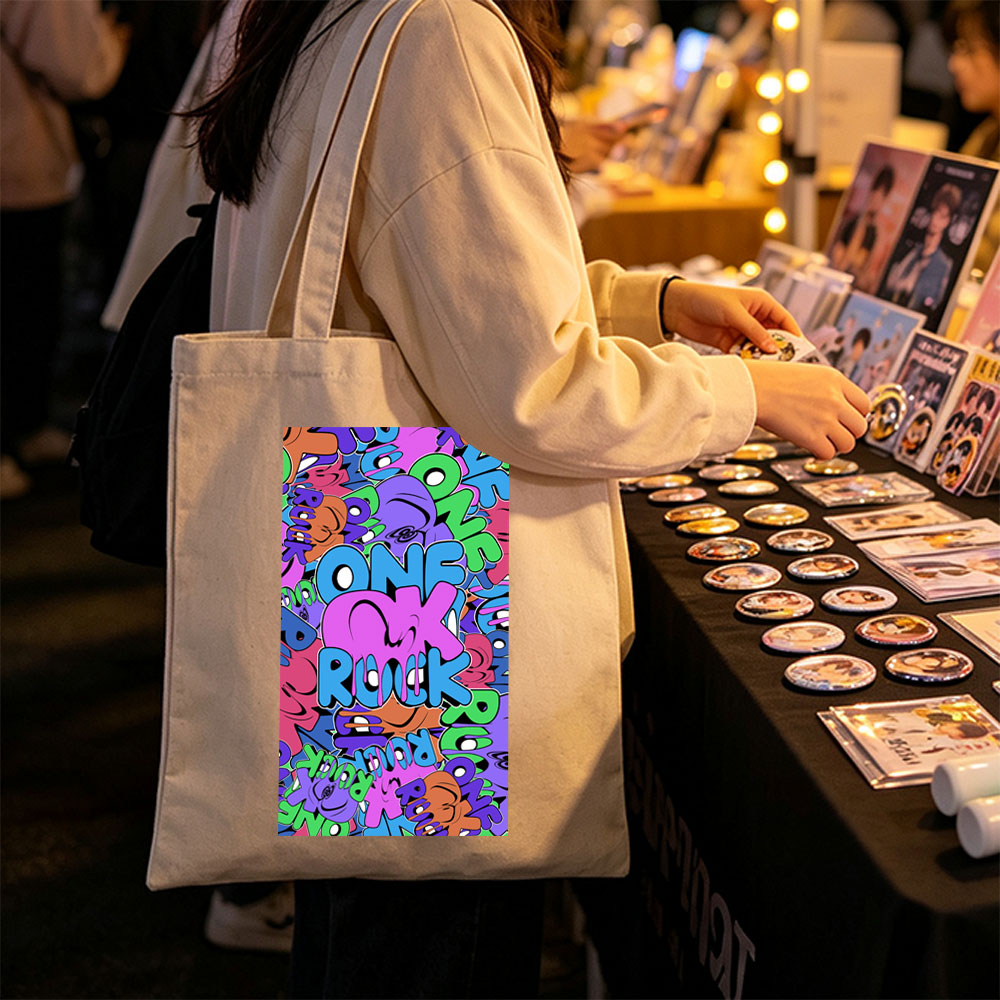 One Ok Rock Concert Graffiti Art Wallpaper - Canvas tote bags