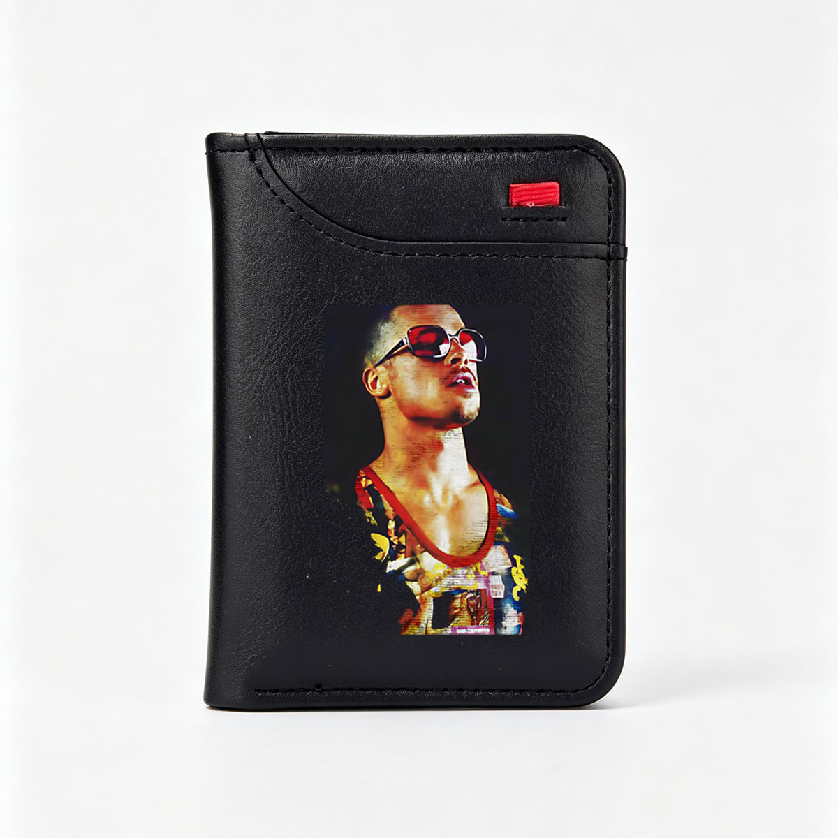 Sunglasses-Wearing Man in Vibrant Tank Top - Vertical Style Wallet