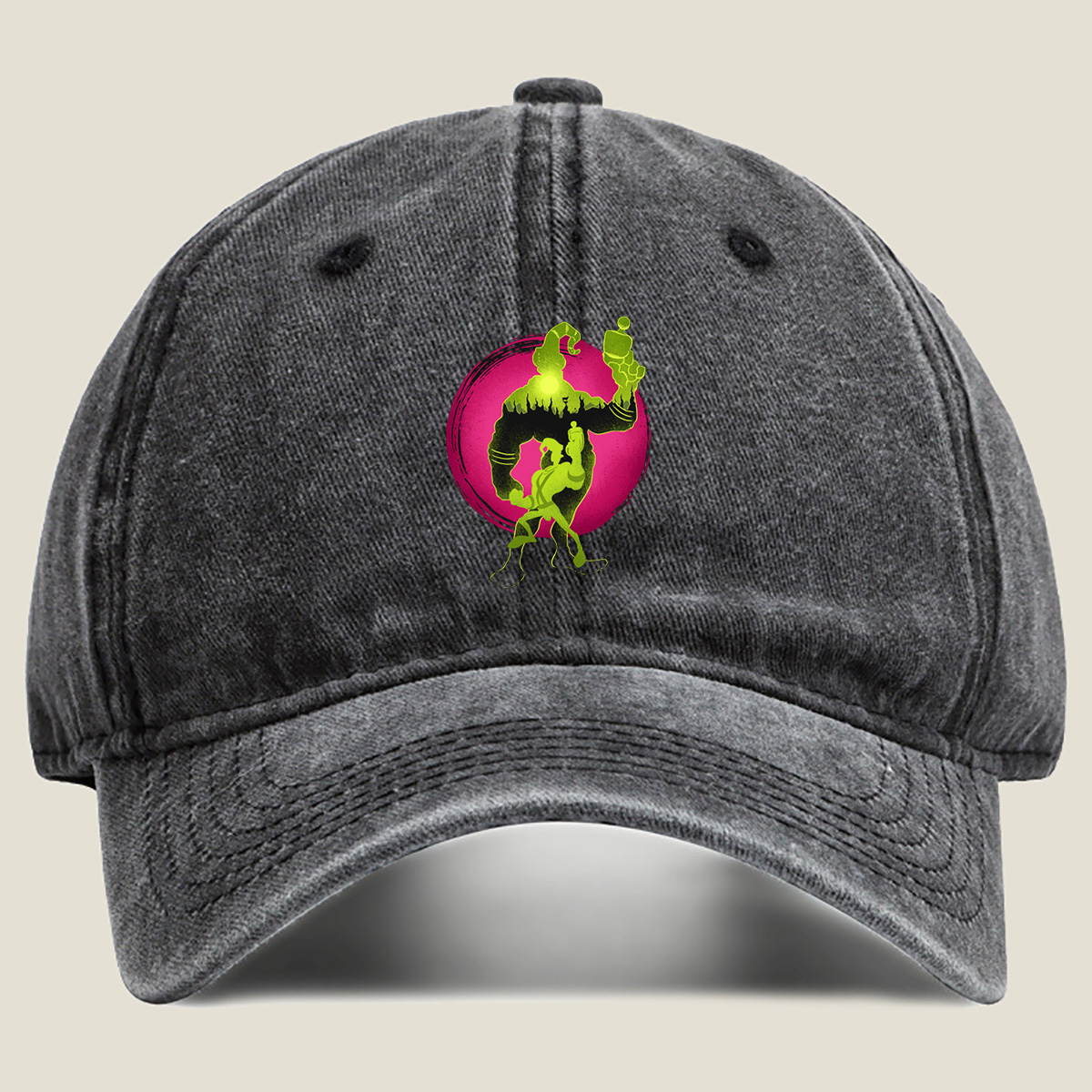 Mega Man and Dr. Wily Duel - Washed Denim - Baseball Cap