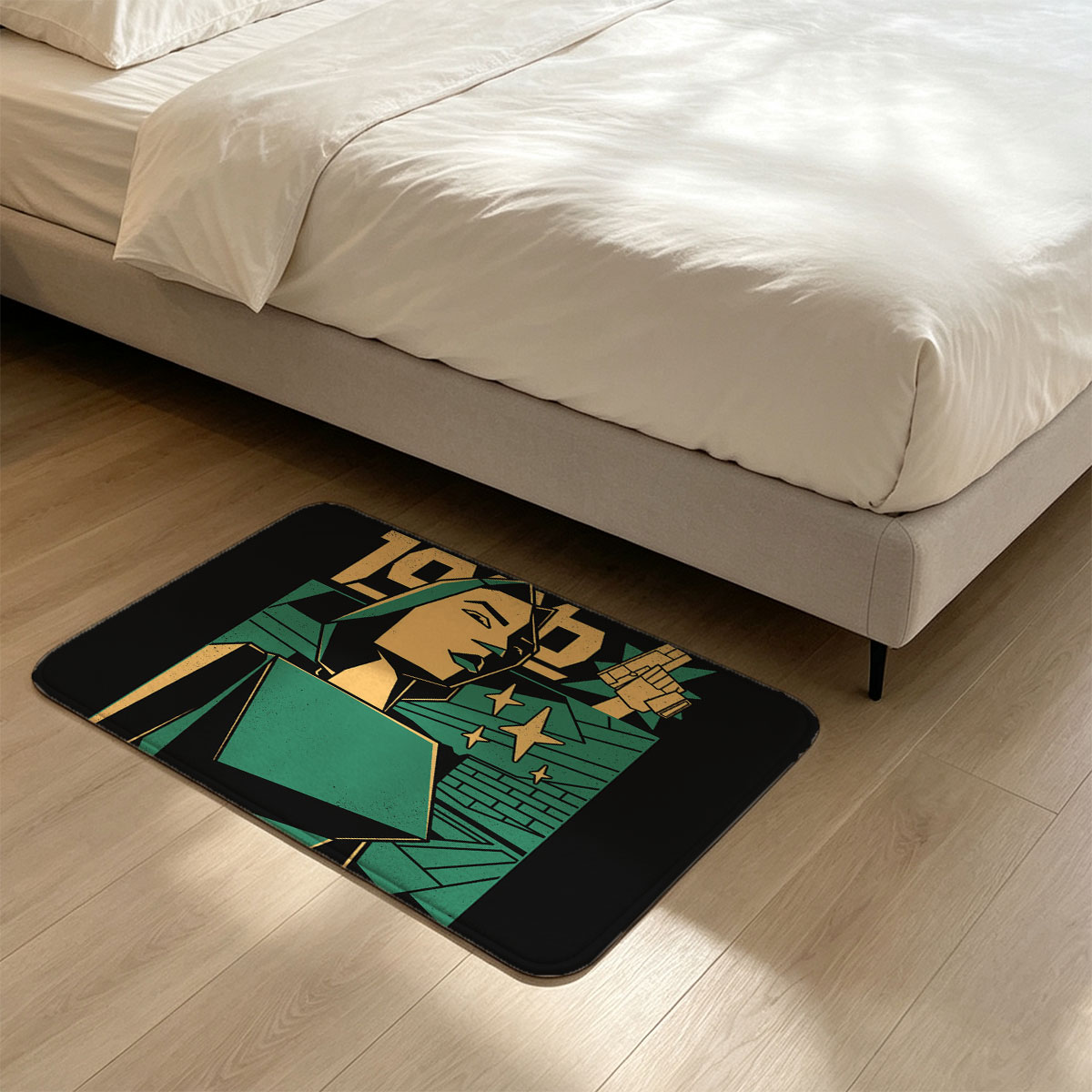 1984: A Woman's Defiance in a Dystopian World - Flannel floor mat