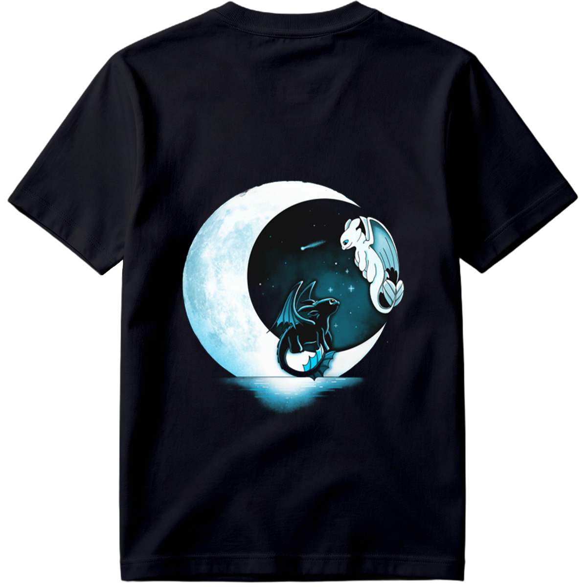 How to Train Your Dragon: Toothless and Light Fury Under the Moon - Tee