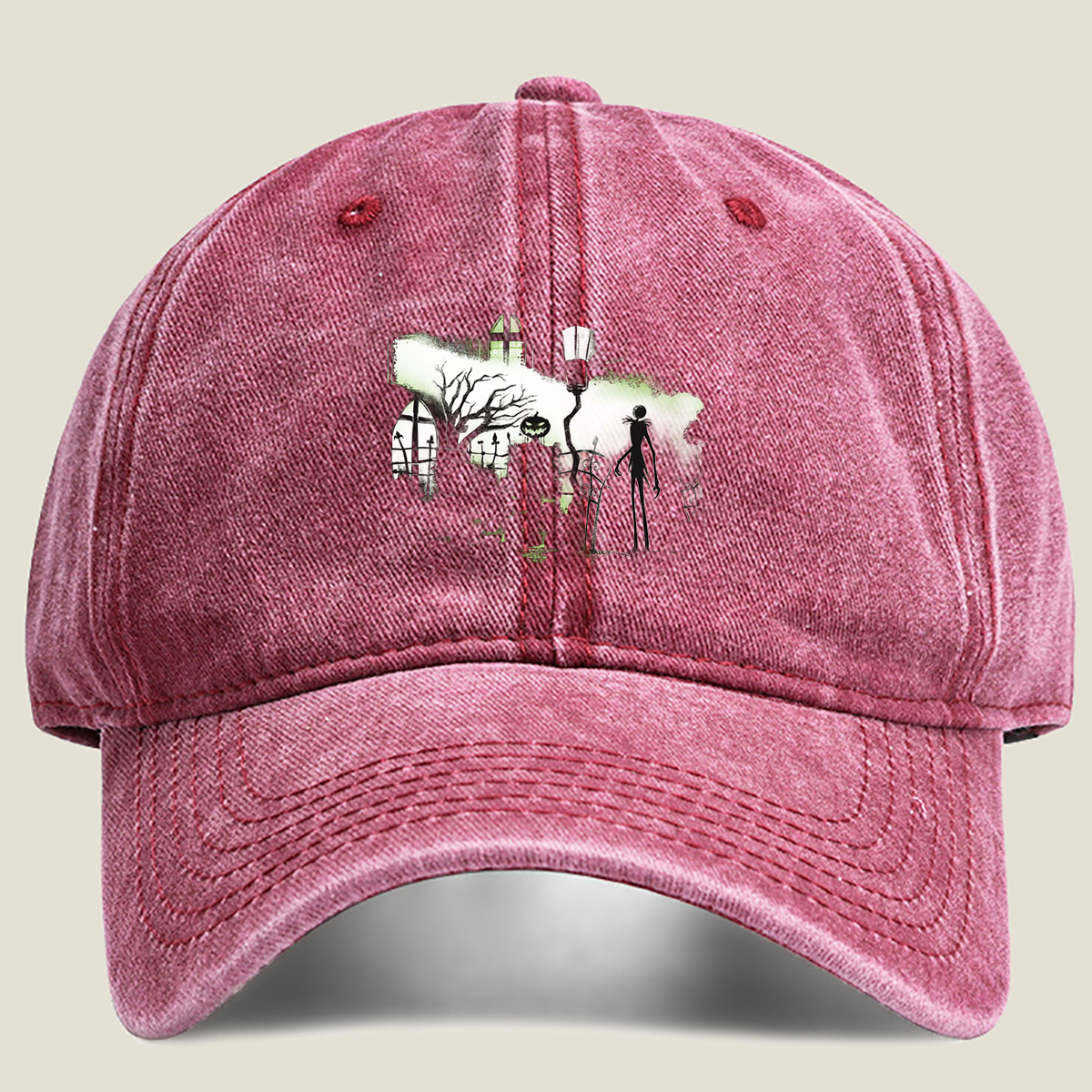 The Nightmare Before Christmas - Jack Skellington - Washed Denim - Baseball Cap
