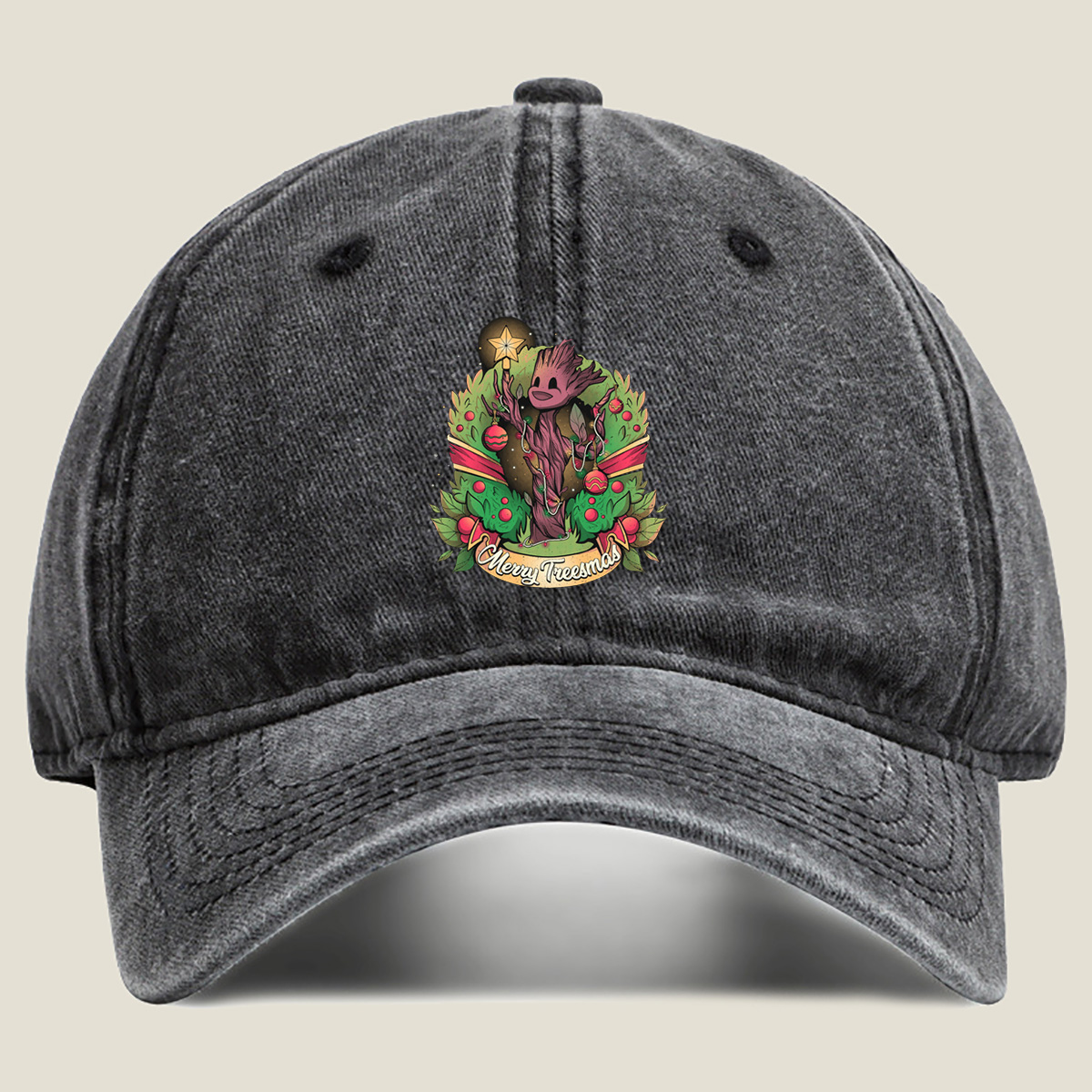 Guardians of the Galaxy: Groot Merry Treesmas - Washed Denim - Baseball Cap