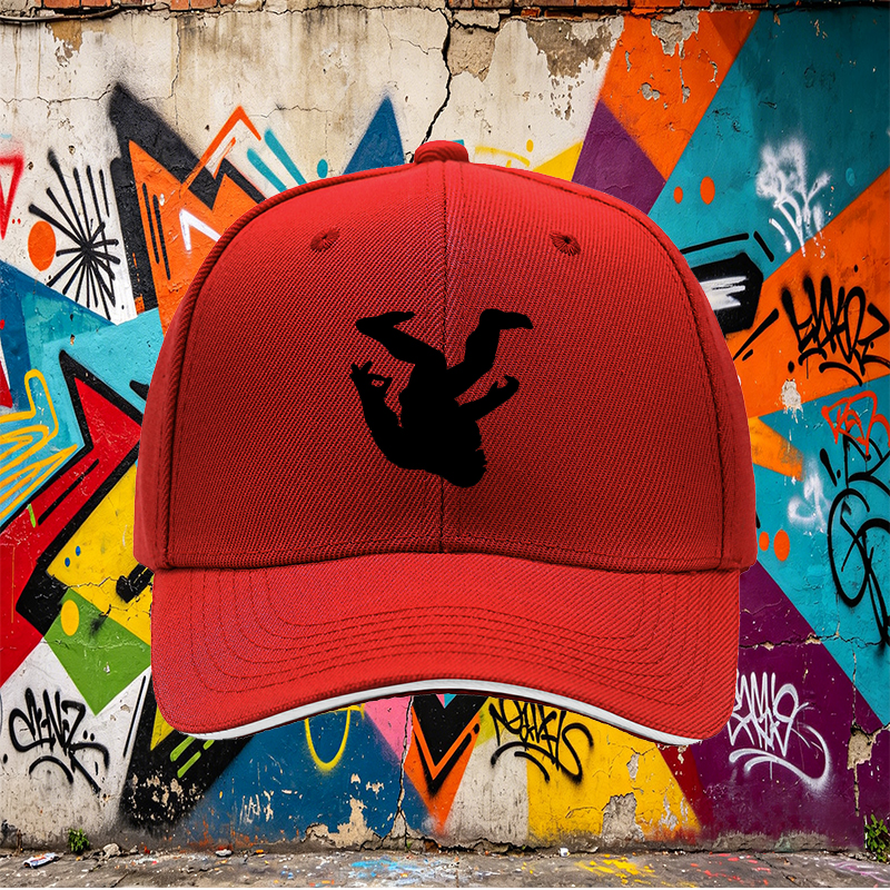 Unisex Classic Sandwich Hat with Bigfoot Silhouette Print - Lightweight Cotton Cap for Outdoor Adventures, Hiking, Camping, and Casual Wear - Perfect for Nature Enthusiasts and Adventure Seekers